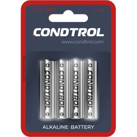 Щелочная батарея Condtrol AAA LR03 4шт