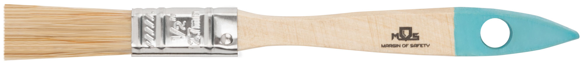 Кисть MOS флейцевая натуральная щетина, деревянная ручка 1/2" (13 мм) 00701М от Kotofoto
