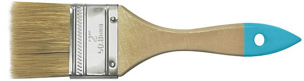 Кисть MOS флейцевая натуральная щетина, деревянная ручка 1,5" (38 мм) 00704М