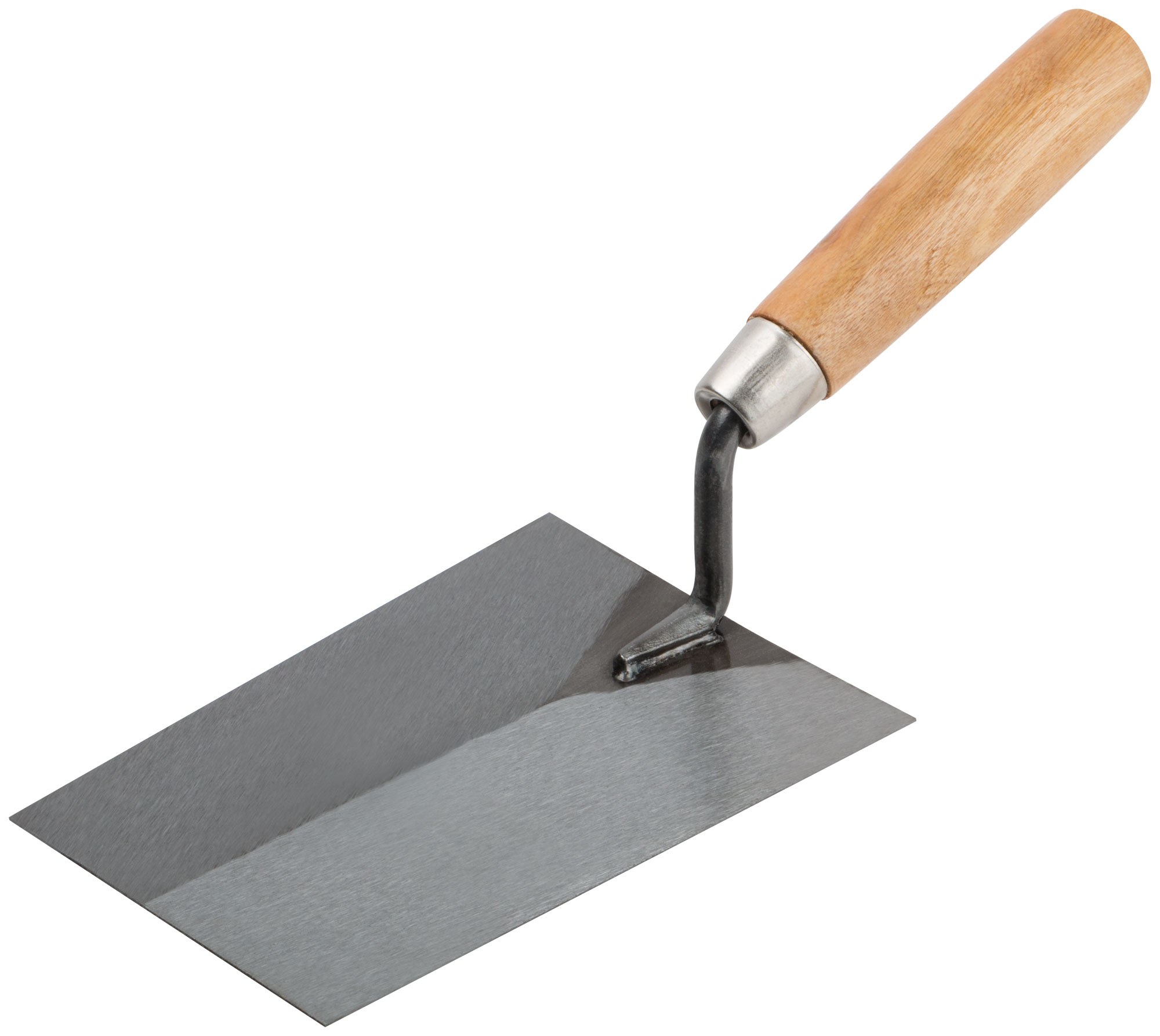 кельма бетонщика инструментальная сталь деревянная ручка 160 мм mos Кельма отделочная MOS инструментальная сталь, деревянная ручка 160 мм (04887М)