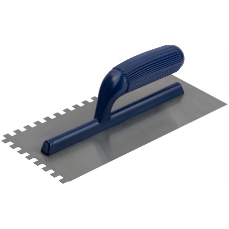 Гладилка стальная MOS пластиковая ручка 280х130 мм, зубчатая 8х8 мм (05118М)