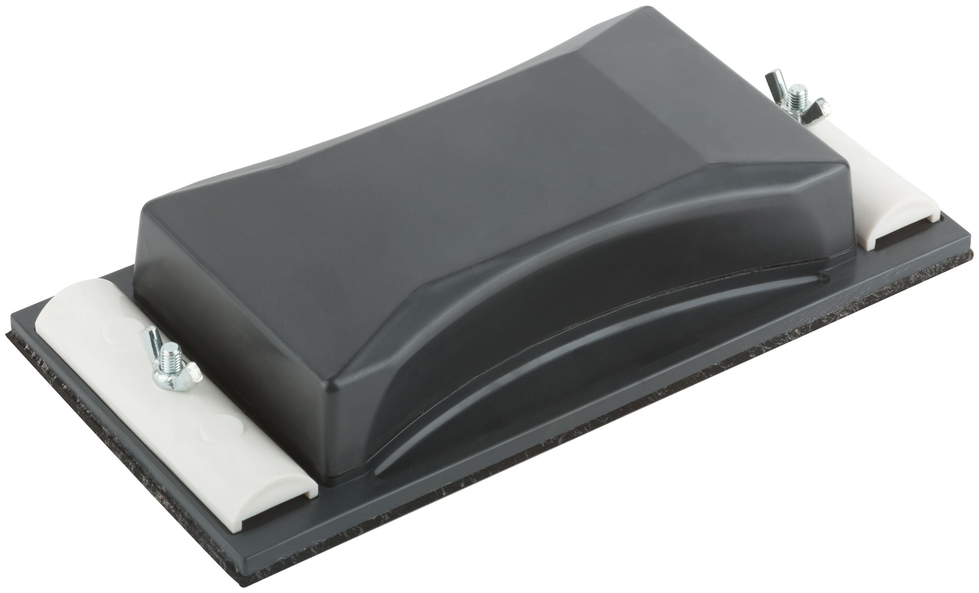 Держатель для наждачной бумаги MOS пластиковый с мет.прижимом, черный 210х105 мм (39716М) держатель для бумаги с ершиком mats единый размер черный