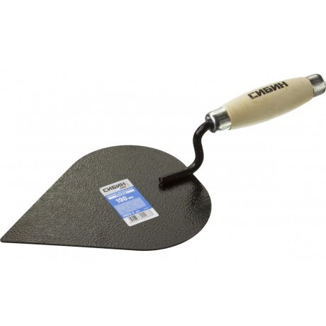 Кельма штукатура СИБИН с деревянной усиленной ручкой, КШ