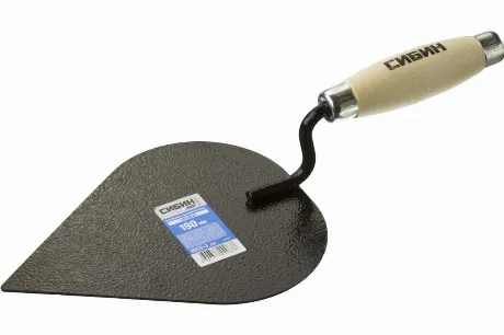 Кельма штукатура СИБИН с деревянной усиленной ручкой, КШ