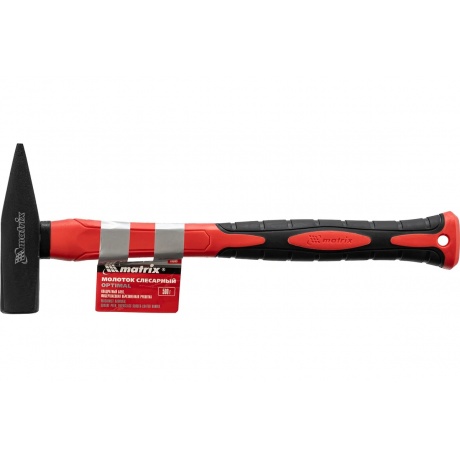 Молоток слесарный ''optimal'' 500г ,фибергласовая обрезиненная рукоятка 10369 Matrix - фото 2