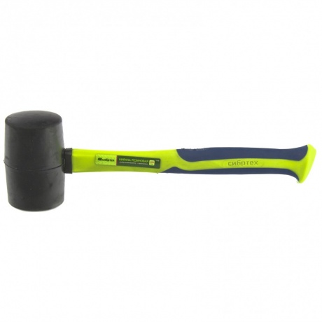 Киянка резиновая, 680г, черная резина, фибергласовая рукоятка 11...