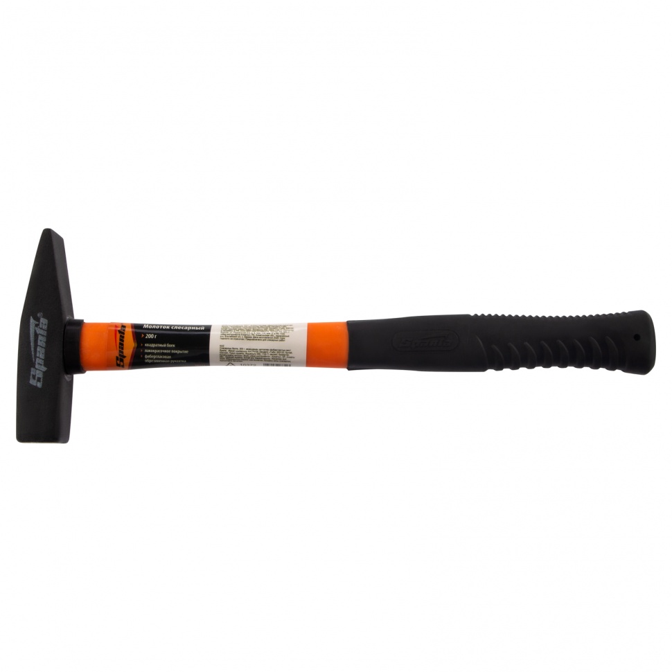 Молоток слесарный, 200г, фибергласовая обрезиненная рукоятка 10372 Sparta - фото 4