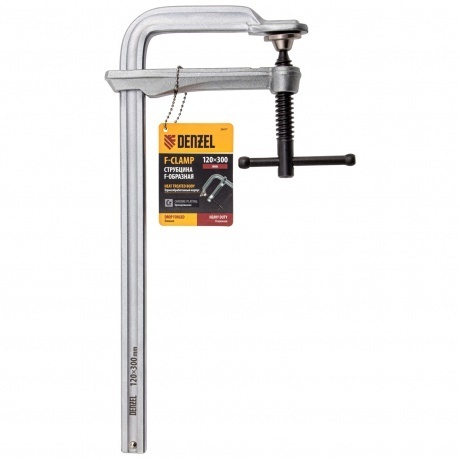 Струбцина F-образная, 120x300мм, кованая  Denzel - фото 3