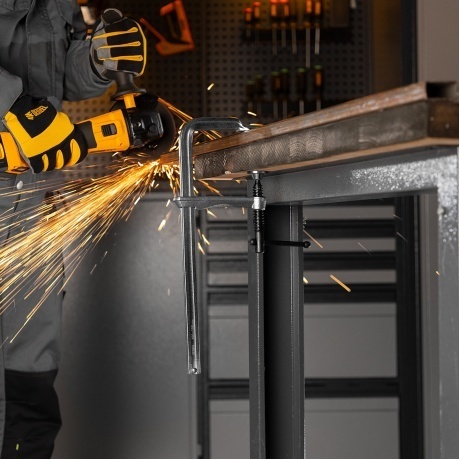 Струбцина F-образная, 120x300мм, кованая  Denzel - фото 7