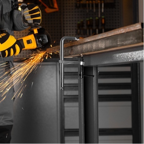 Струбцина F-образная, 80x150мм, кованая  Denzel - фото 7