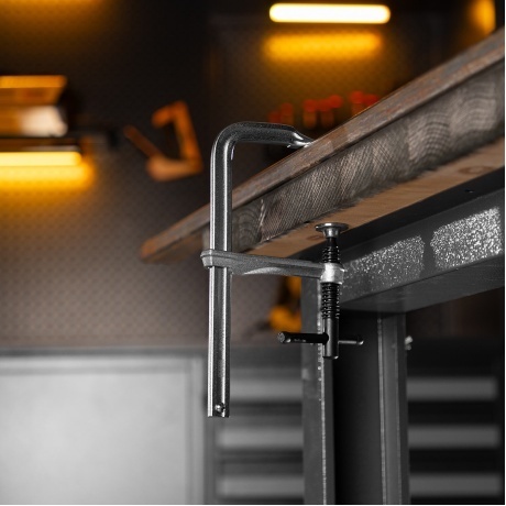 Струбцина F-образная, 80x150мм, кованая  Denzel - фото 9