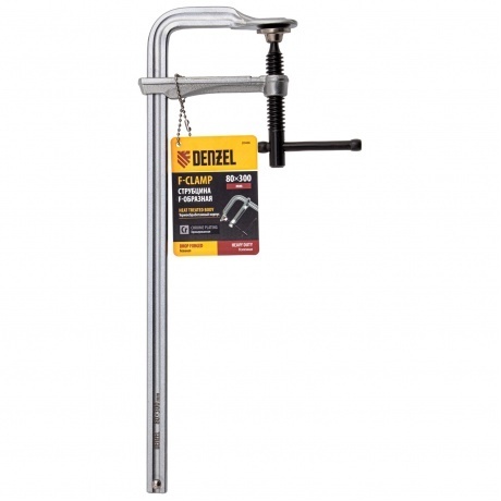 Струбцина F-образная, 80x300мм, кованая  Denzel - фото 3