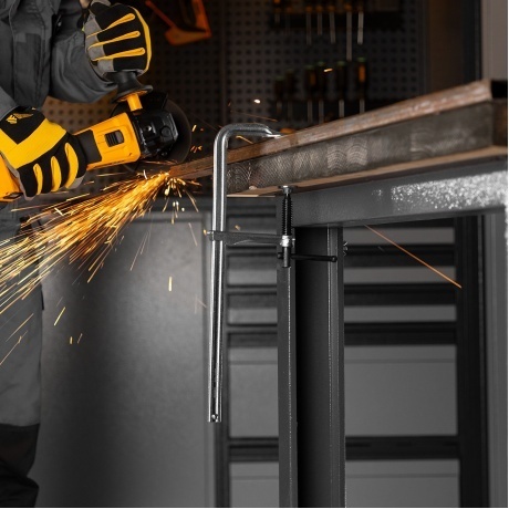 Струбцина F-образная, 80x300мм, кованая  Denzel - фото 7