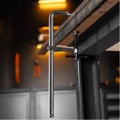 Струбцина F-образная, 80x300мм, кованая  Denzel - фото 9