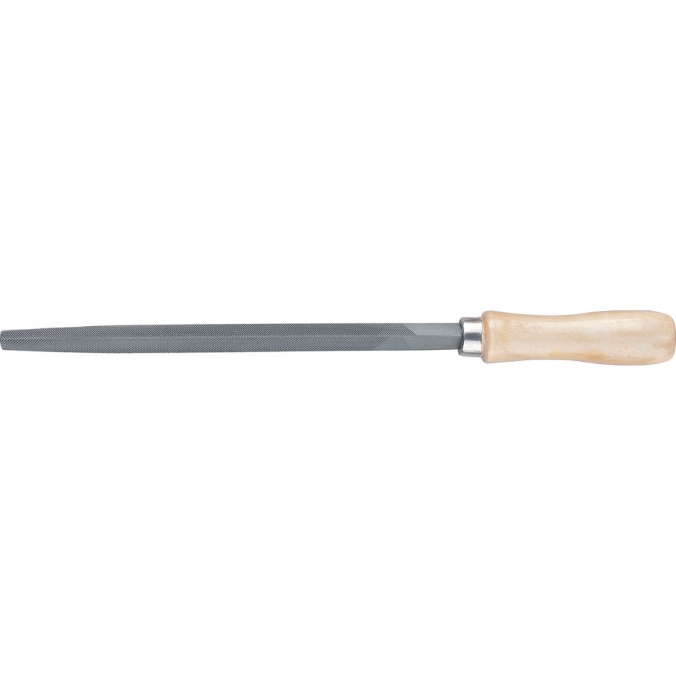 Напильник, 200 мм, трехгранный, деревянная ручка// Сибртех напильник 250 мм плоский деревянная ручка сибртех