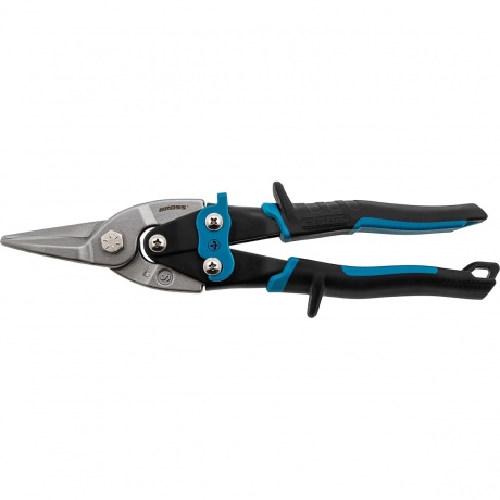 Ножницы по металлу "PIRANHA",250мм,прямой рез,сталь-CrMo,двухкомп.рукоятки Gross - фото 2