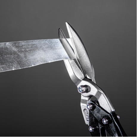 Ножницы по металлу, удлиненные, 285 мм, пряморежущие, обрезиненные рукоятки// Matrix - фото 5