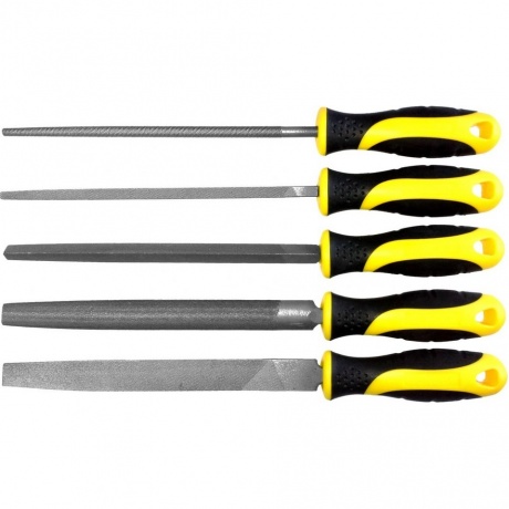Набор напильников с рукояткой 5шт Berger BG BG1147 - фото 1