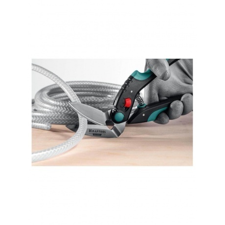 Ножницы KRAFTOOL BULLDOG, 250 мм, многофункциональные прямые технические (23203) - фото 13