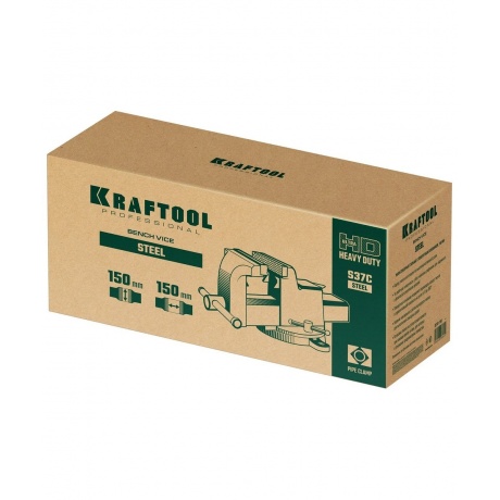 Тиски слесарные стальные KRAFTOOL STEEL, 150 мм, (32701-150) - фото 5