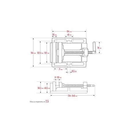 Тиски ЗУБР 100 мм, станочные сверлильные, Профессионал (32721) - фото 13