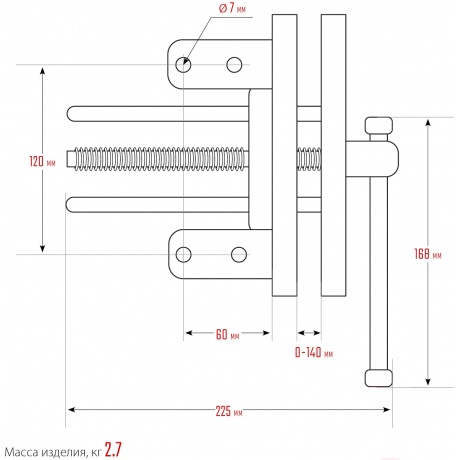 Тиски ЗУБР 150 мм, столярные, Профессионал (32730) - фото 11