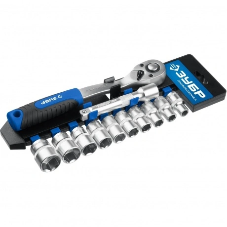 Набор торцовых головок ЗУБР ТБ-12Б, 12 предм., (1/2?), Профессио...