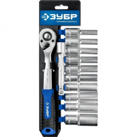 

Набор торцовых головок ЗУБР ТМ-12У, 12 предм., (1/4), Профессионал (27651-H12)