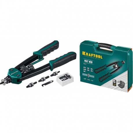 

Заклепочник резьбовой двуручный в кейсе KRAFTOOL NUT-12, М3 - М12, 380 мм, (31183)