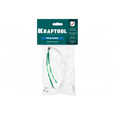 Очки панорамные прозрачные защитные KRAFTOOL PULSAR 110460 - фото 2