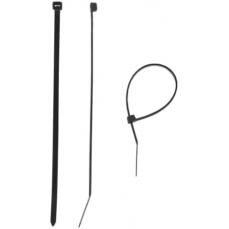 

Хомуты нейлоновые Зубр черные, 4.5x300 мм, 100 шт. 309030-45-300