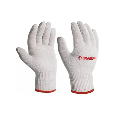 Перчатки 10 пар ЗУБР ОПТИМА S-M хб без покрытия 10 класс 11445-M 331₽