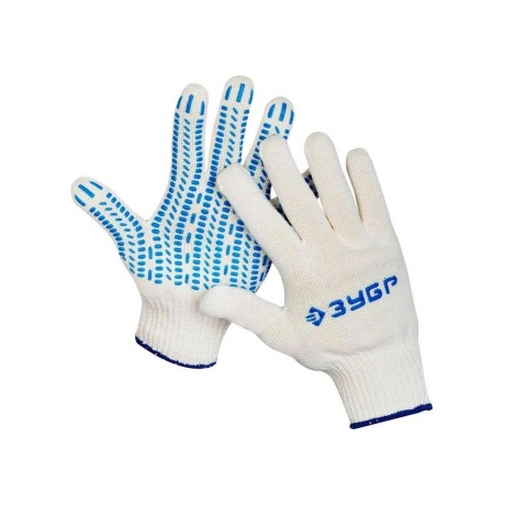 Перчатки 10 пар ЗУБР ПРОТЕКТОР L-XL хб с мягким ПВХ-гель протектор увеличенная площадь покрытия 10 класс 10пар Профессионал 11390-K10 609₽