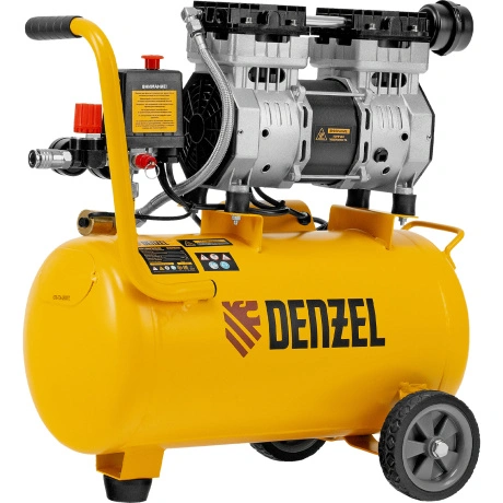 Компрессор DENZEL 58026, DLS950/24 безмаслянный малошумный 950 В...