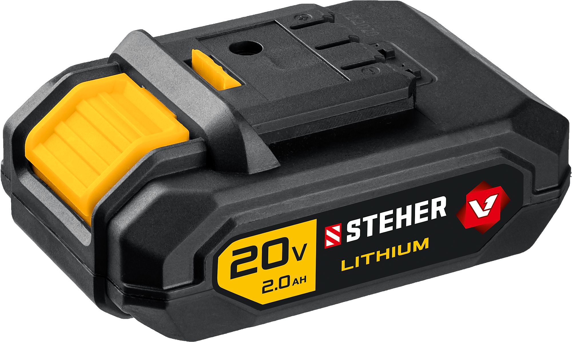 Аккумуляторная батарея (V1-20-2) STEHER V1, 20 В, 2.0 А·ч аккумулятор steher v1 20 4 4 ач 20 вольт защита от перегрева