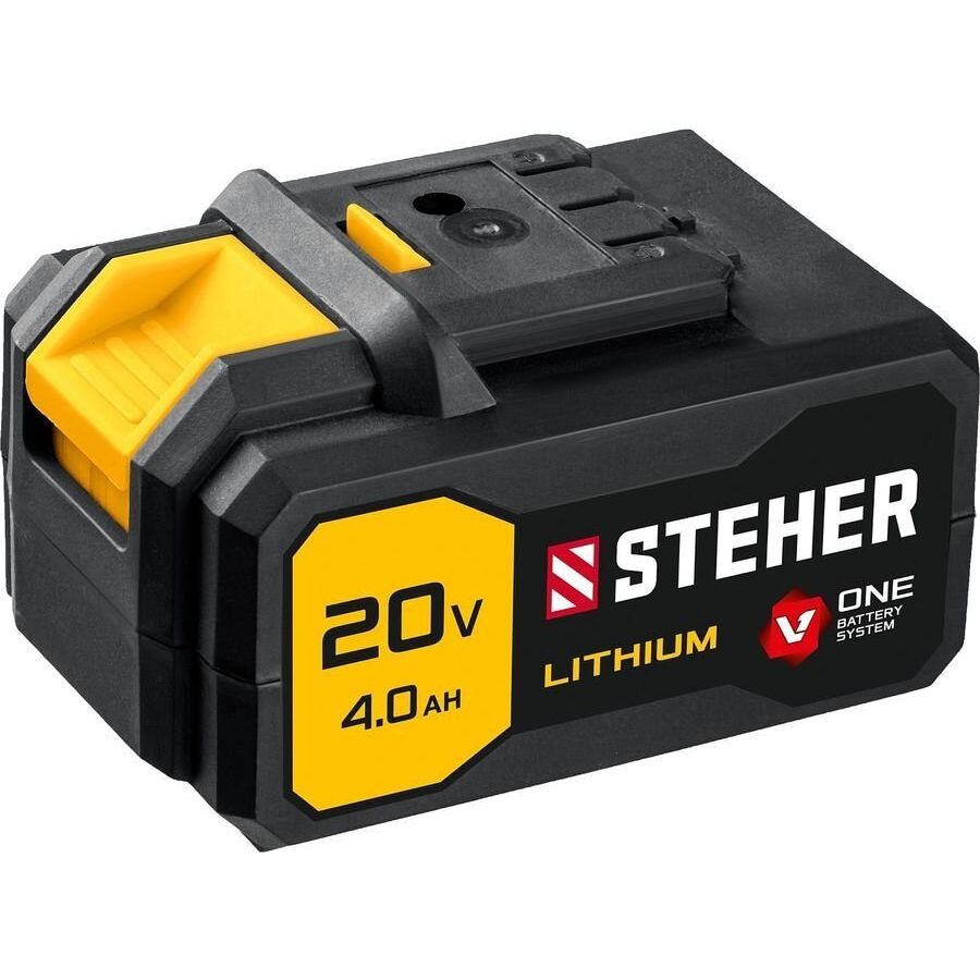 Аккумуляторная батарея (V1-20-4) STEHER V1, 20 В, 4.0 А·ч аккумулятор steher v1 20 4 4 ач 20 вольт защита от перегрева