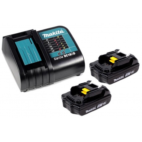 Аккумулятор Makita LXT 197143-8 18В 1,5Ач Li-Ion 18В с зарядным устройством в комплекте (2 шт.)