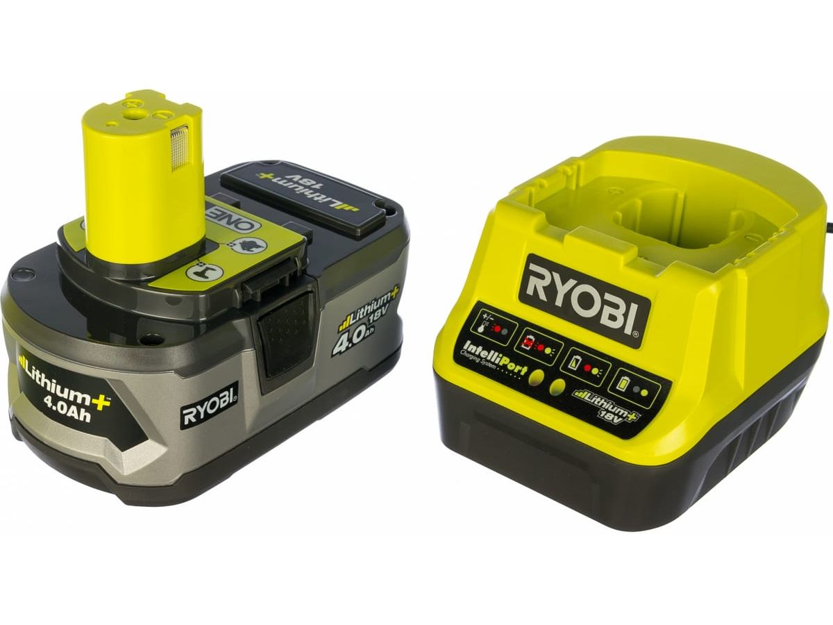 комплект ryobi rc18120 125 18 в 2 5 а·ч аккумулятор 4.0Aч + зарядное устройство RC18120, RC18120-140 5133003360 Ryobi One+