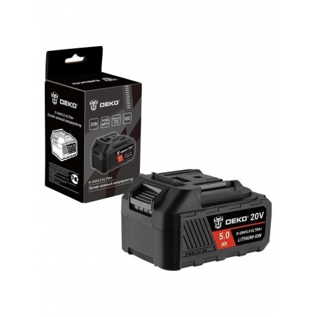 Аккумулятор Deko R-UNV50 ULTRA Li-ion 20В 50Ач с повышенной токоотдачей 2294₽