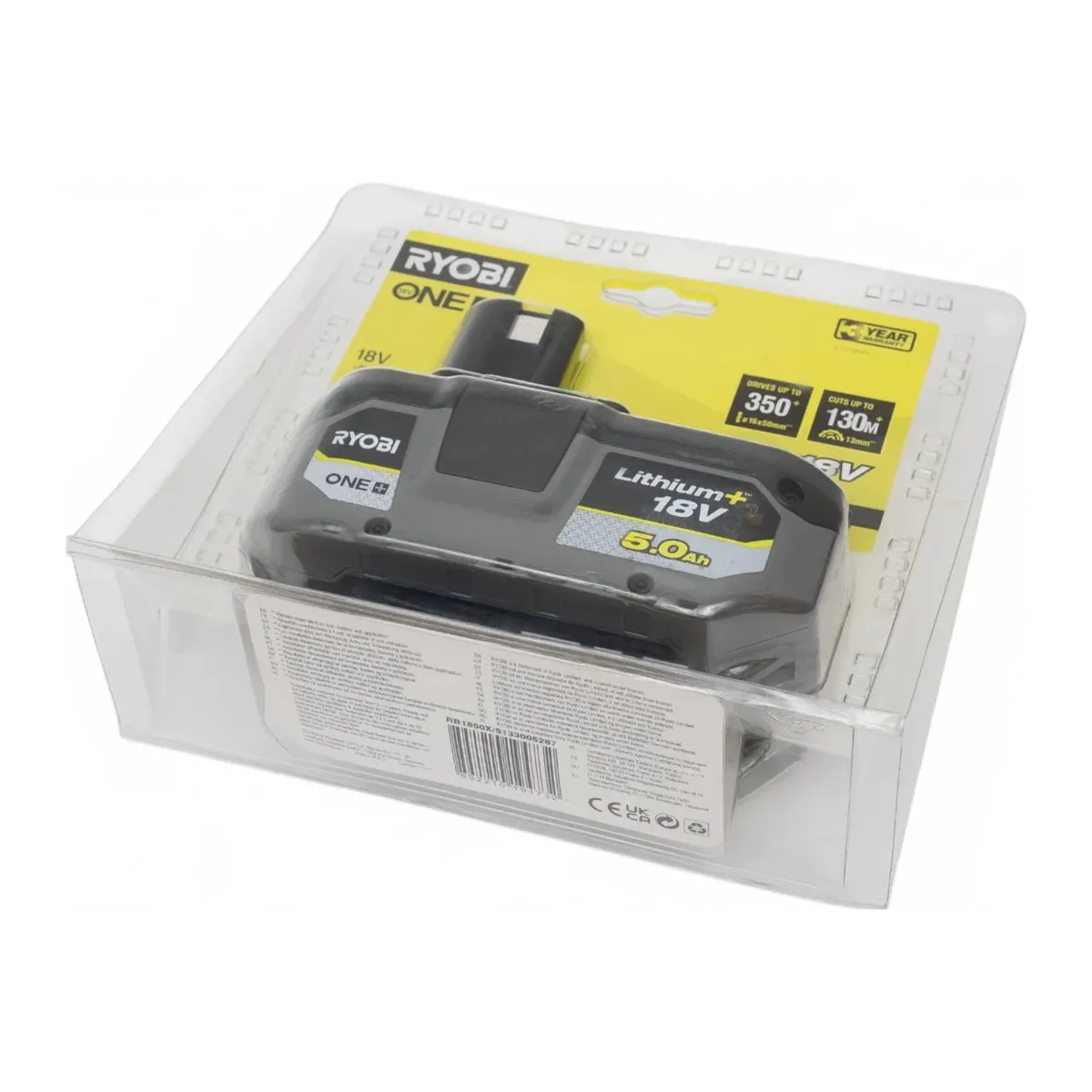 Аккумулятор 5.0Ач Ryobi 18В RB1850 5133005287 - фото 7