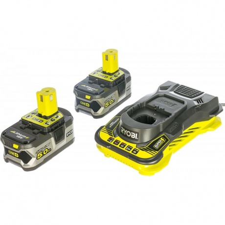 

Набор Ryobi ONE+ 2 аккумулятора 5.0Ач и зарядное устройство RC18150 RC18150-250 5133004422