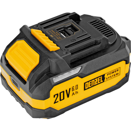 Батарея аккумуляторная BH-20-6.0 DENZEL 28446, 20 В, USB, 6, 0 Ач