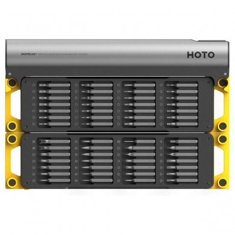 Аккумуляторная отвёртка с набором бит HOTO SNAPBLOQ Electric Precision Screwdriver Master Set (56 предметов, серый, жёлтый, S-A01) - фото 2