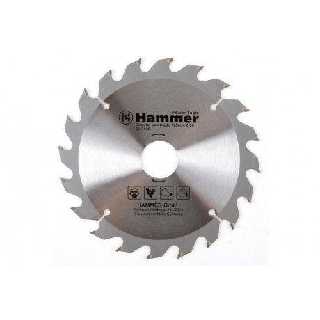 Диск пильный Hammer Flex 205-106 CSB WD  165мм*20*30/20/16мм по дереву - фото 1