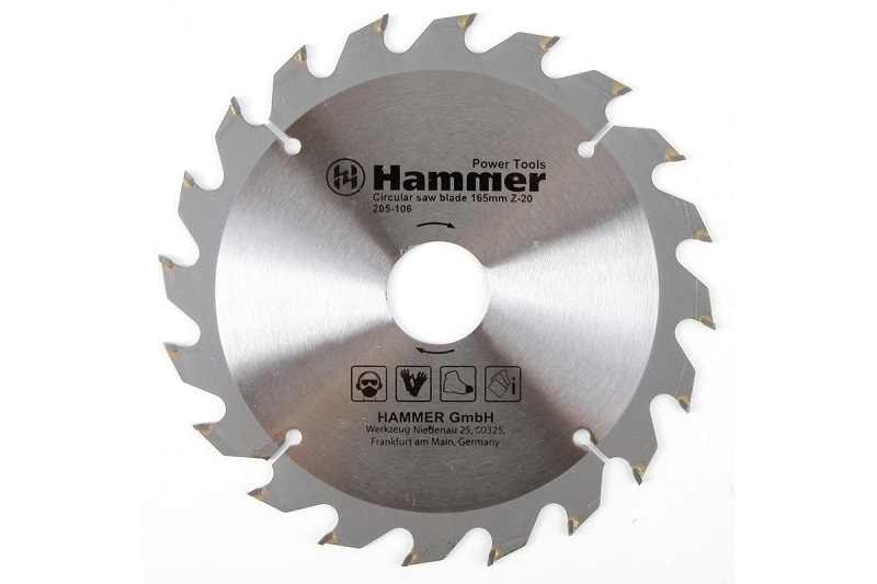 Диск пильный Hammer Flex 205-106 CSB WD 165мм*20*30/20/16мм по дереву лезвие для циркулярной пилы по дереву из быстрорежущей стали