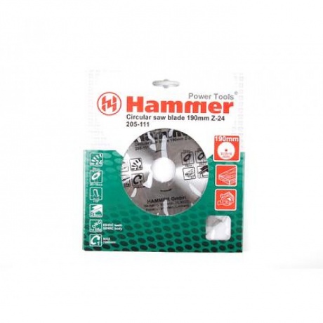 Диск пильный Hammer Flex 205-111 CSB WD  190мм*24*30/20/16мм по дереву - фото 2