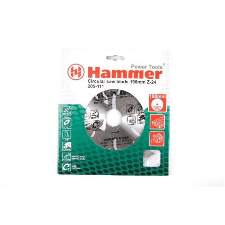 Диск пильный Hammer Flex 205-111 CSB WD  190мм*24*30/20/16мм по дереву - фото 3