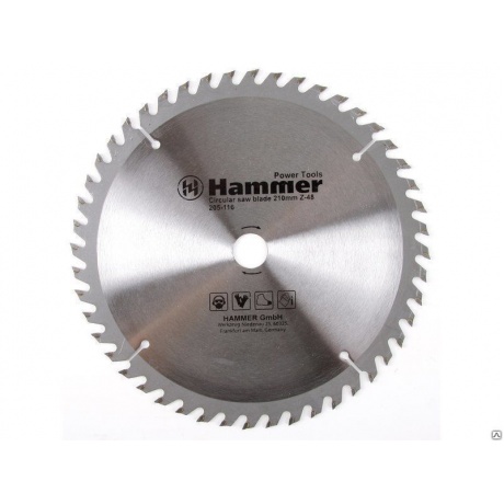 Диск пильный Hammer Flex 205-116 CSB WD  210мм*48*20/16мм по дереву - фото 1