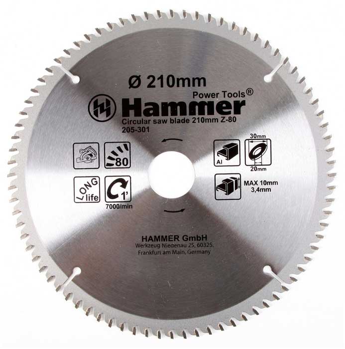 Диск твердосплавный Hammer 205-301 210x30/20 - фото 1