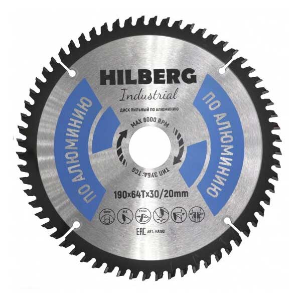 Диск пильный по алюминию Trio Diamond Hilberg Industrial HA190 190x30/20 - фото 1